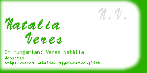 natalia veres business card